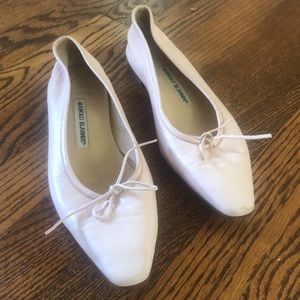 Manolo Blahnik pink ballet flats